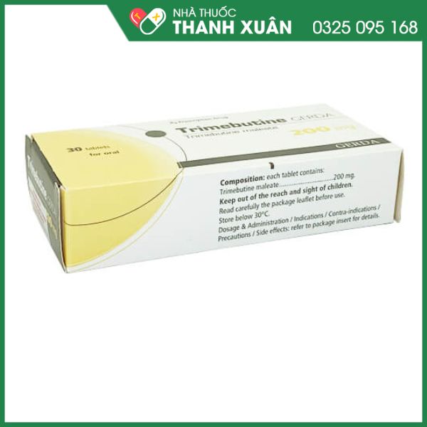 Trimebutine Gerda 200mg trị hội chứng ruột kích thích